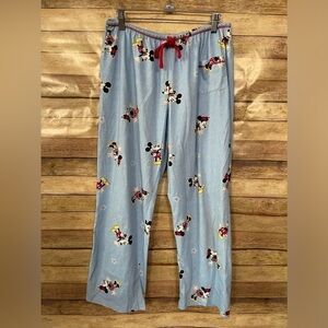 Disney Women’s Mickey Mouse All Over Print Blue Lounge Pajama Pants Size: Medium